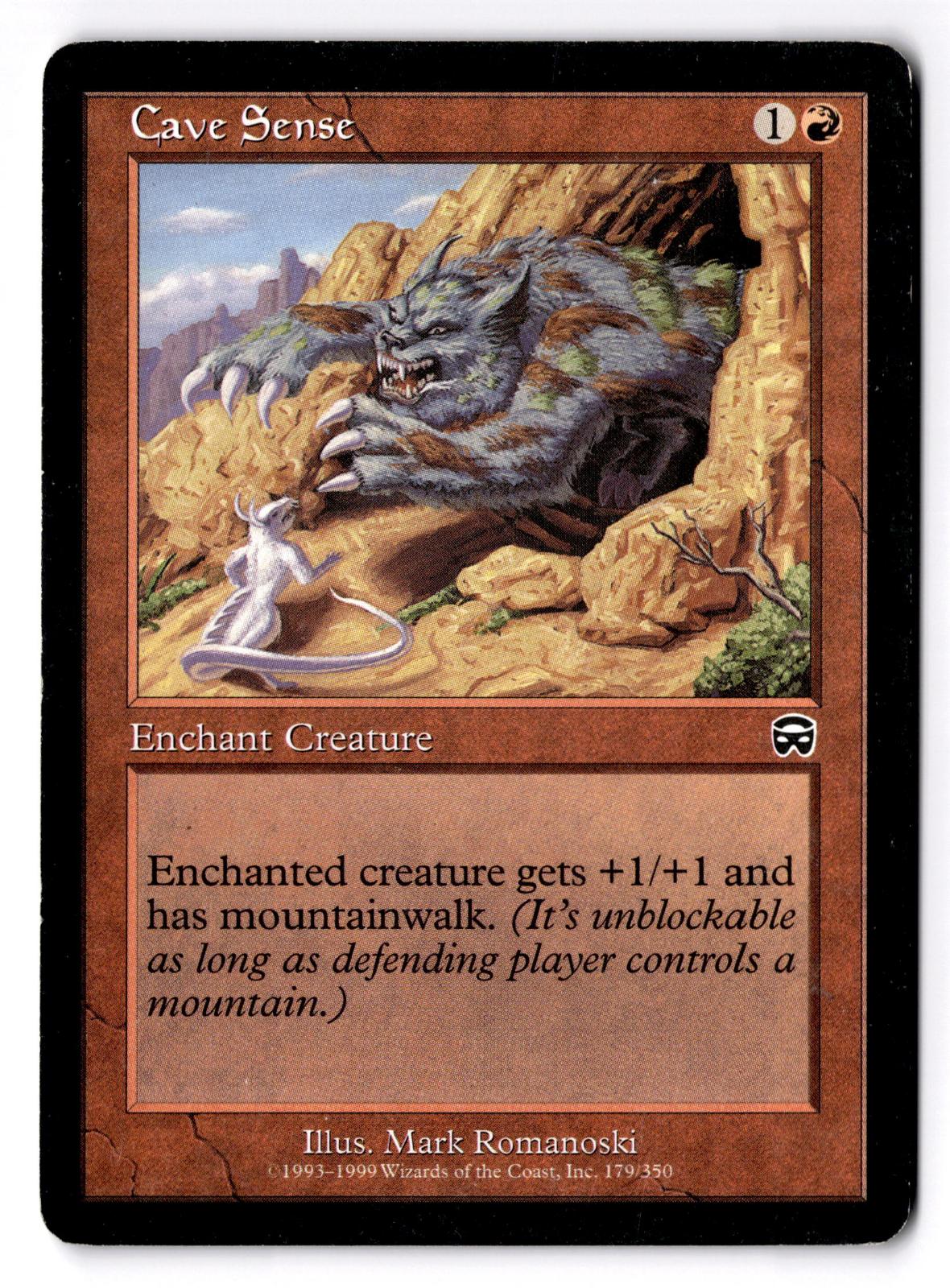 Cave Sense 179 Common Mercadian Masques Magic: The Gathering Moderately Played