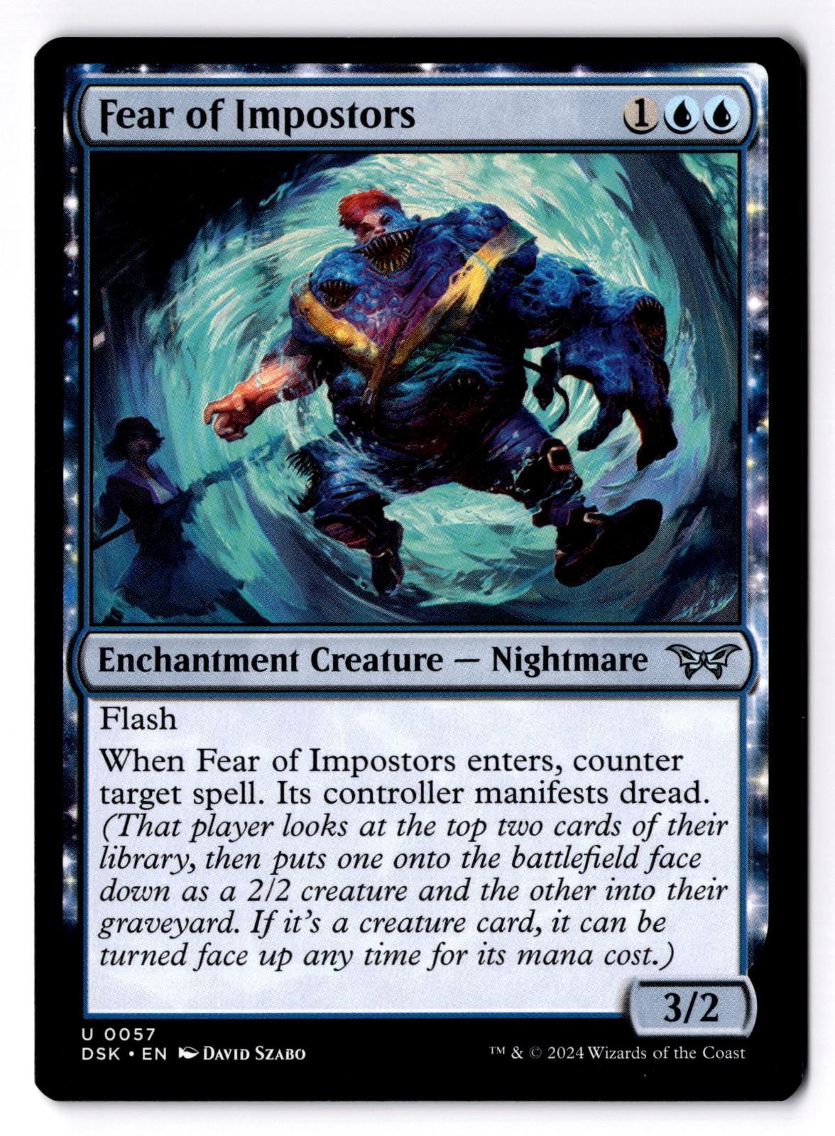 Fear of Impostors 57 Uncommon Duskmourn: House of Horror Magic: The Gathering LP