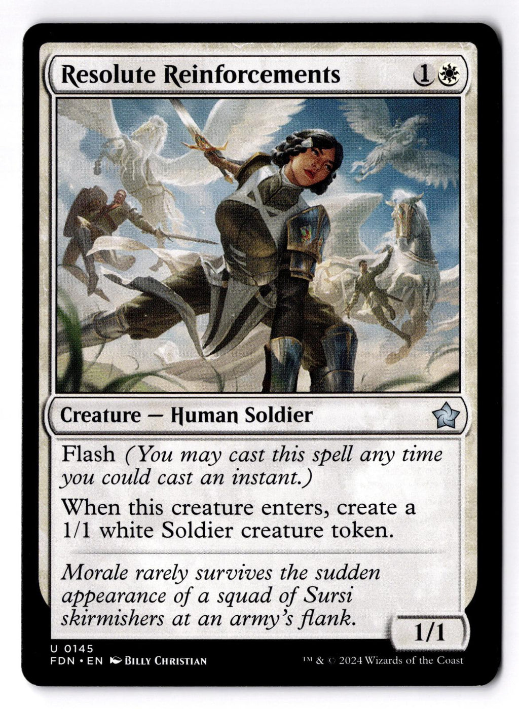 Resolute Reinforcements 145 Uncommon Foundations Magic: The Gathering MP
