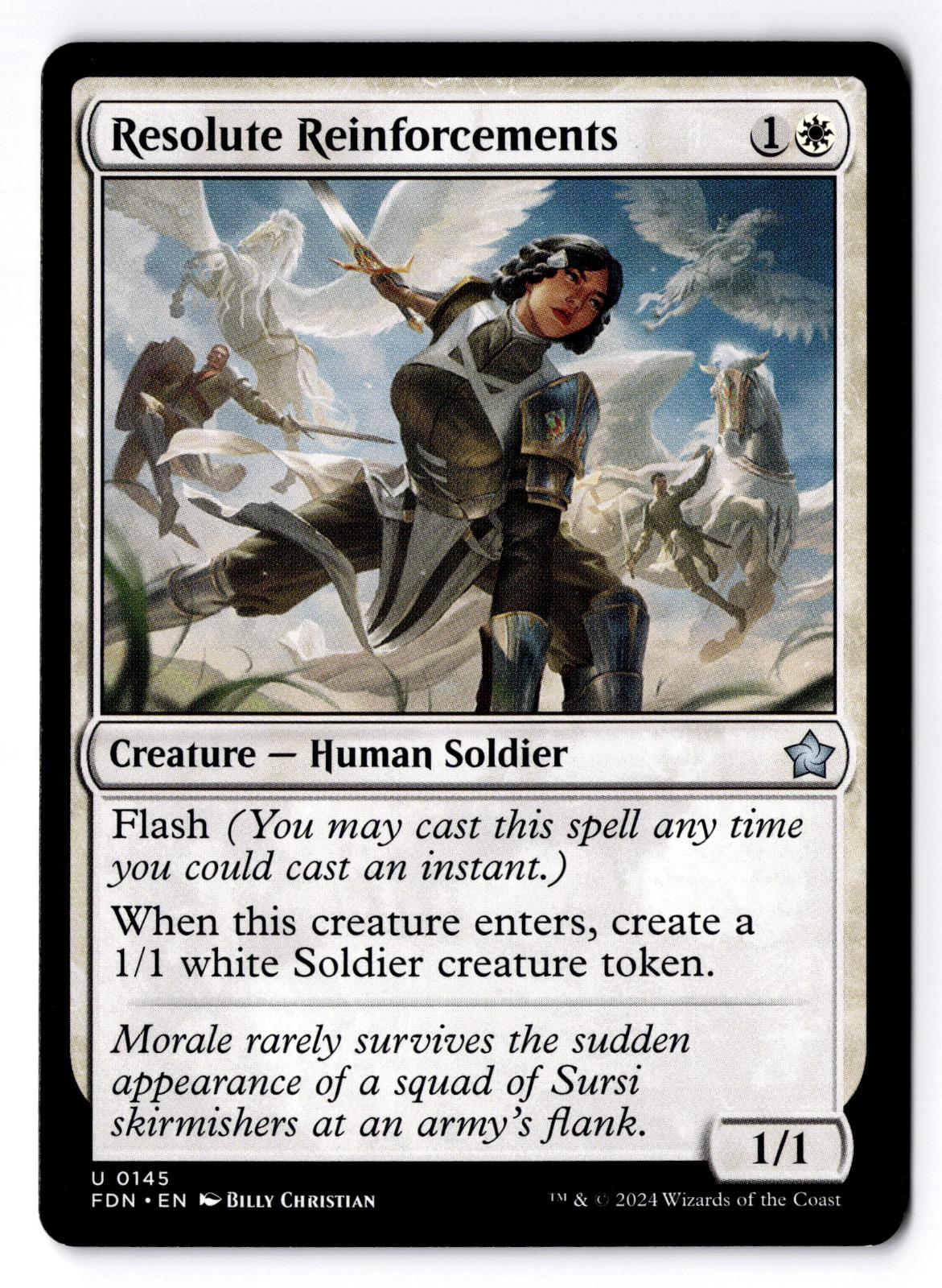 Resolute Reinforcements 145 Uncommon Foundations Magic: The Gathering MP