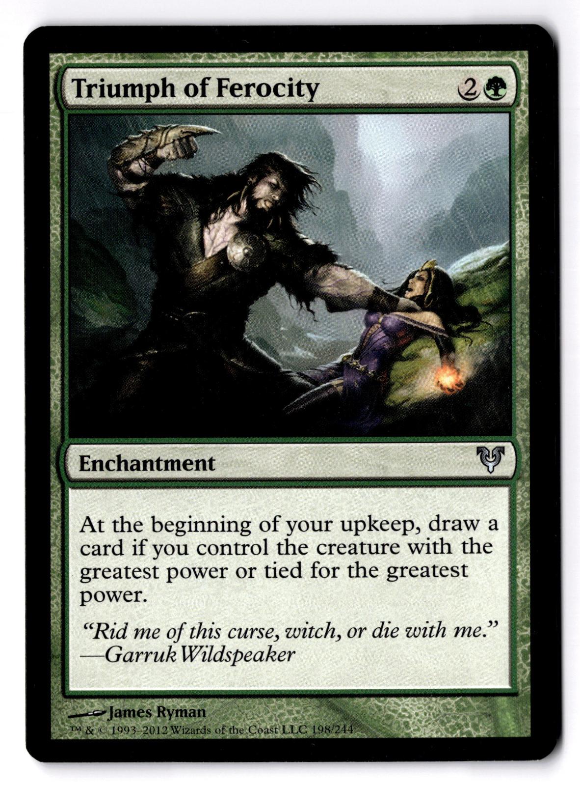 Triumph of Ferocity 198 Uncommon Avacyn Restored Magic: The Gathering MP