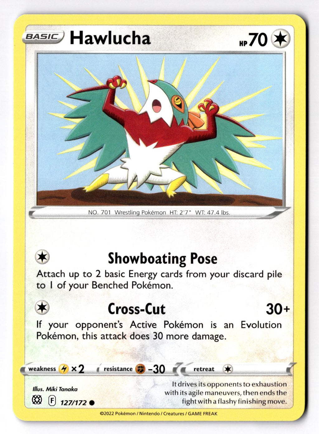 Hawlucha 127/172 Common Brilliant Stars Pokemon Lightly Played