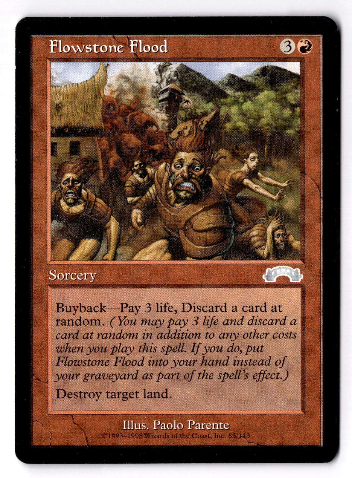 Flowstone Flood 83 Uncommon Exodus Magic: The Gathering Moderately Played