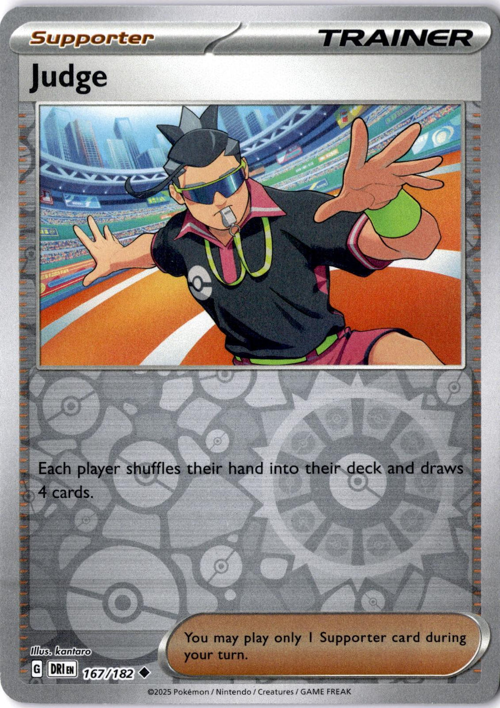 Judge 167/182 Uncommon Destined Rivals Pokemon Reverse Holo Near Mint
