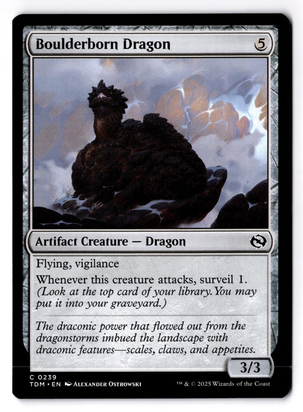 Boulderborn Dragon 239 Common Tarkir: Dragonstorm Magic: The Gathering LP