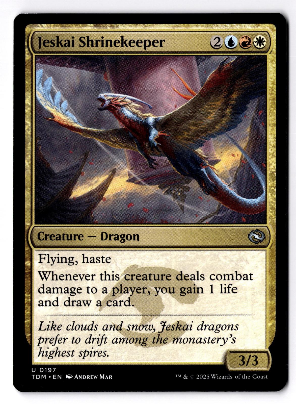 Jeskai Shrinekeeper 197 Uncommon Tarkir: Dragonstorm Magic: The Gathering LP