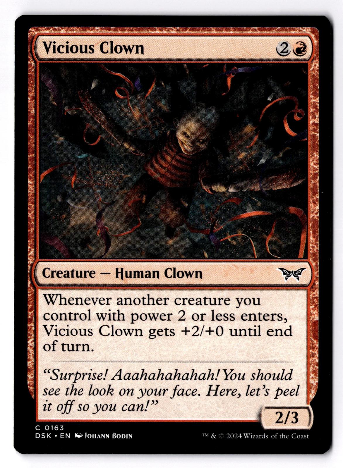 Vicious Clown 163 Common Duskmourn: House of Horror Magic: The Gathering LP