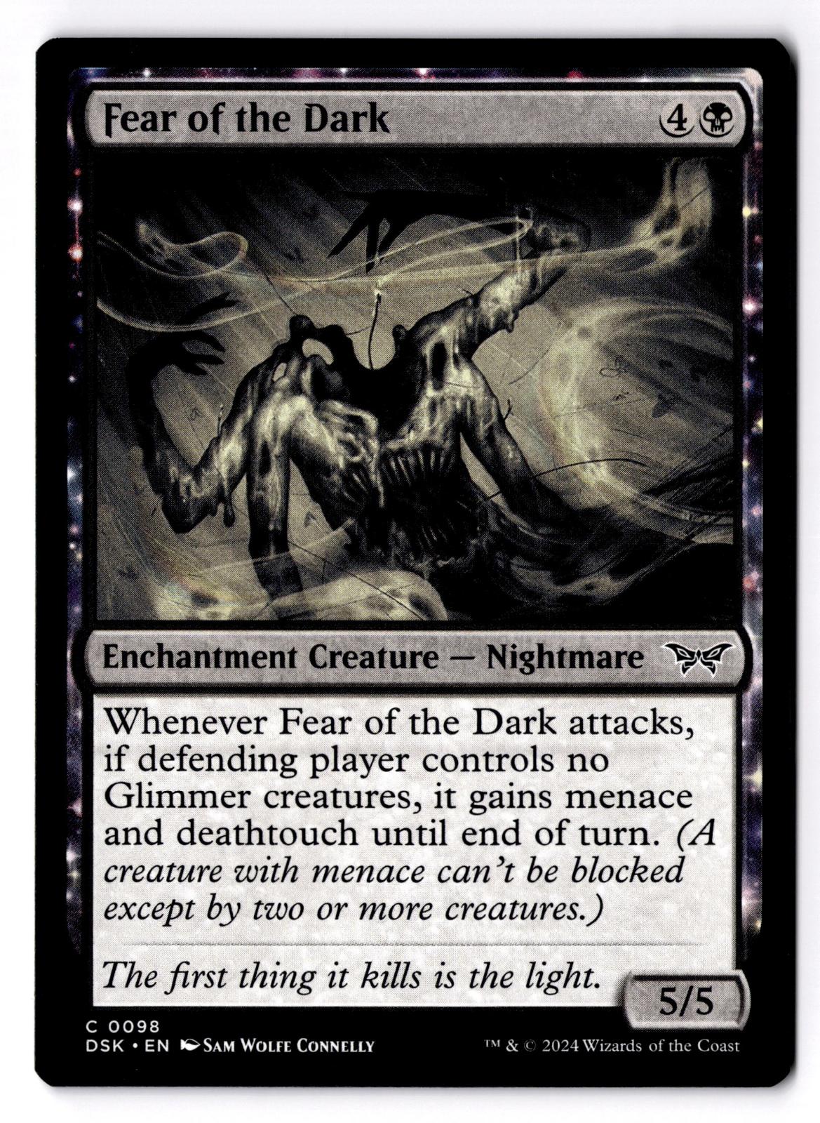 Fear of the Dark 98 Common Duskmourn: House of Horror Magic: The Gathering LP