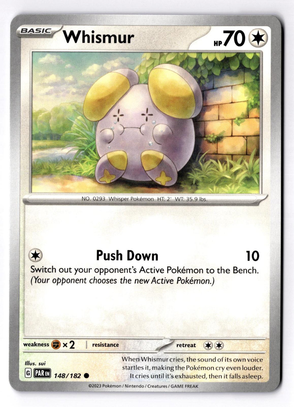 Whismur 148/182 Common Paradox Rift Pokemon Near Mint