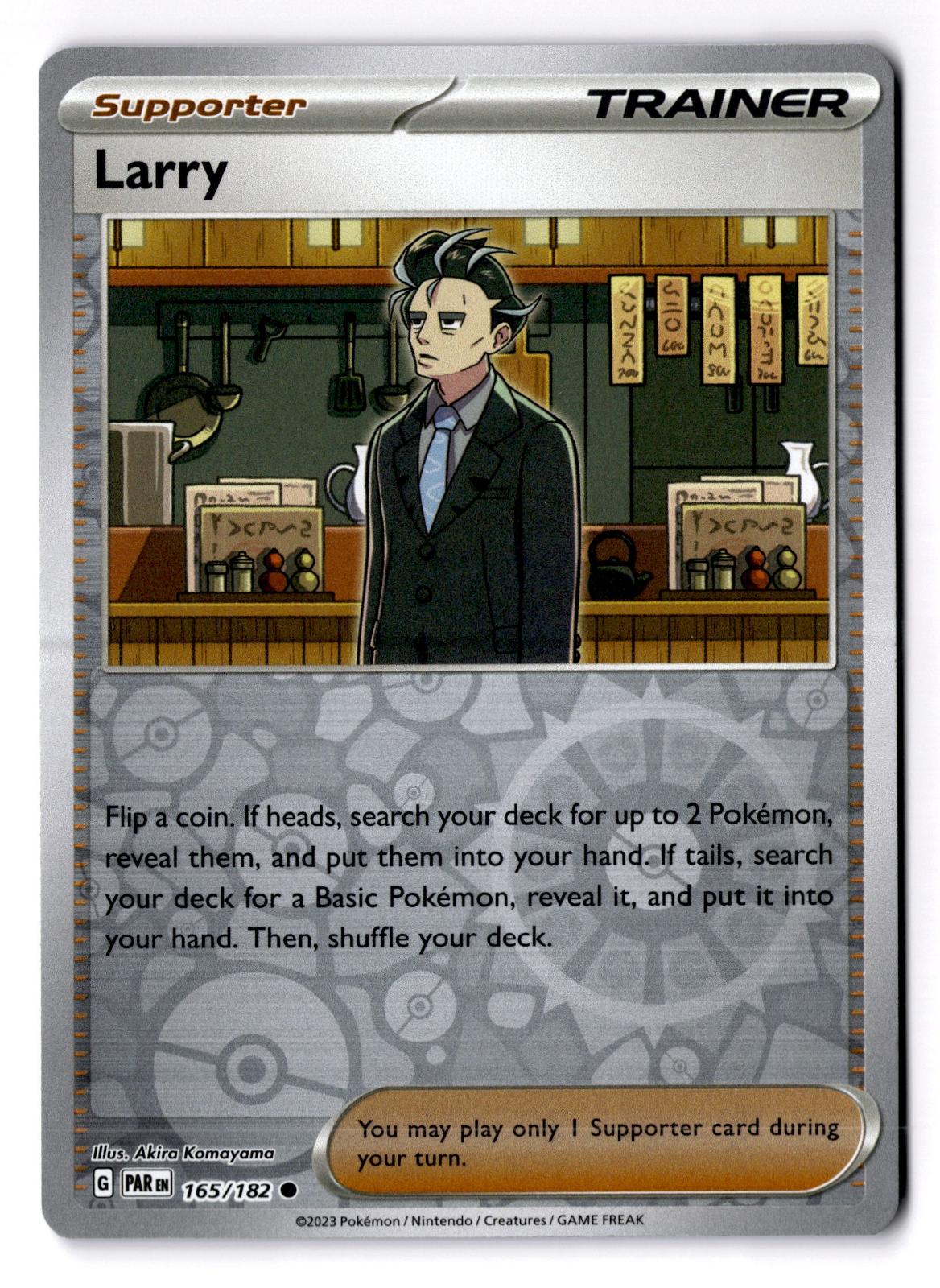 Larry 165/182 Common Paradox Rift Pokemon Reverse Holo Near Mint