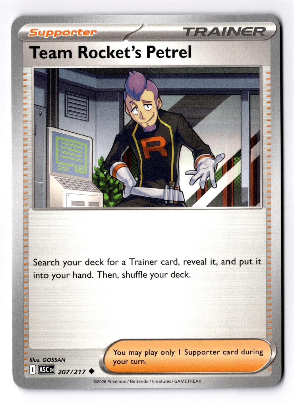 Team Rocket's Petrel 207/217 Uncommon Ascended Heroes Pokemon Near Mint