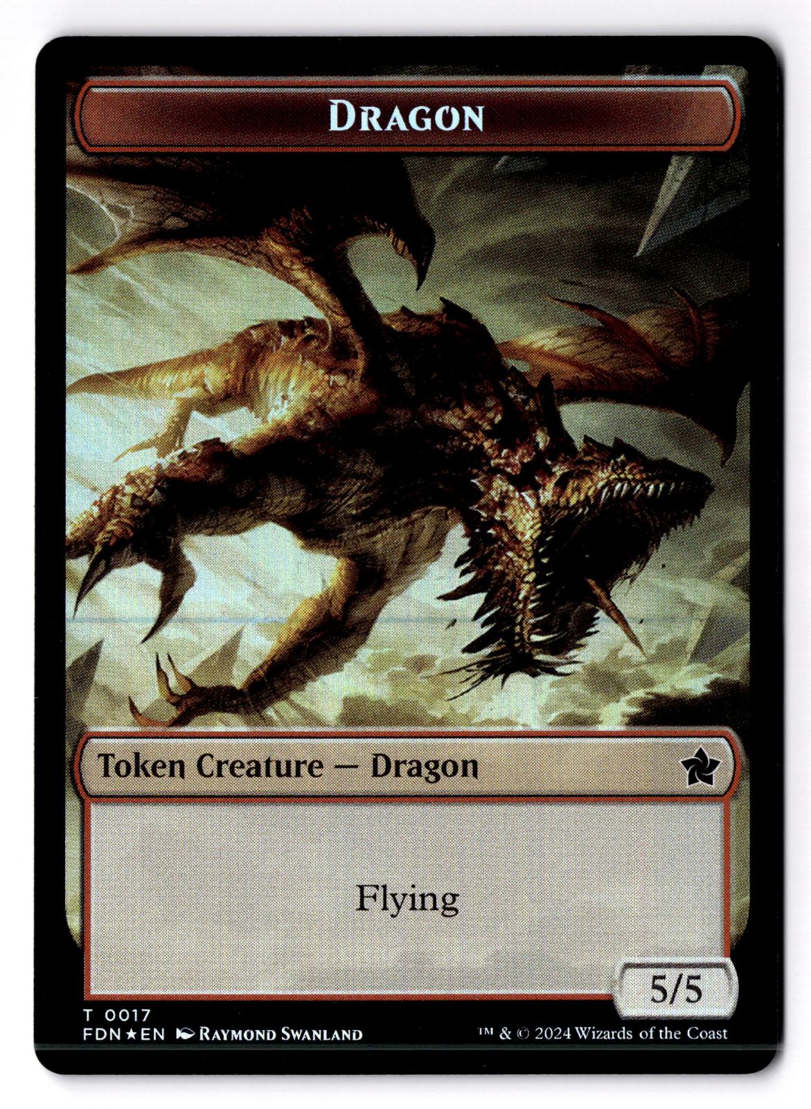 Dragon // Dragon Doubled-Sided Token 16 // 17 Magic: The Gathering Foil LP