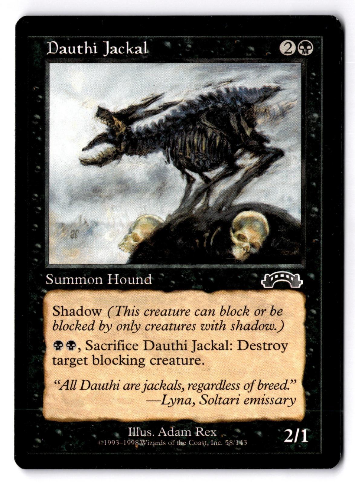 Dauthi Jackal 58 Common Exodus Magic: The Gathering Moderately Played