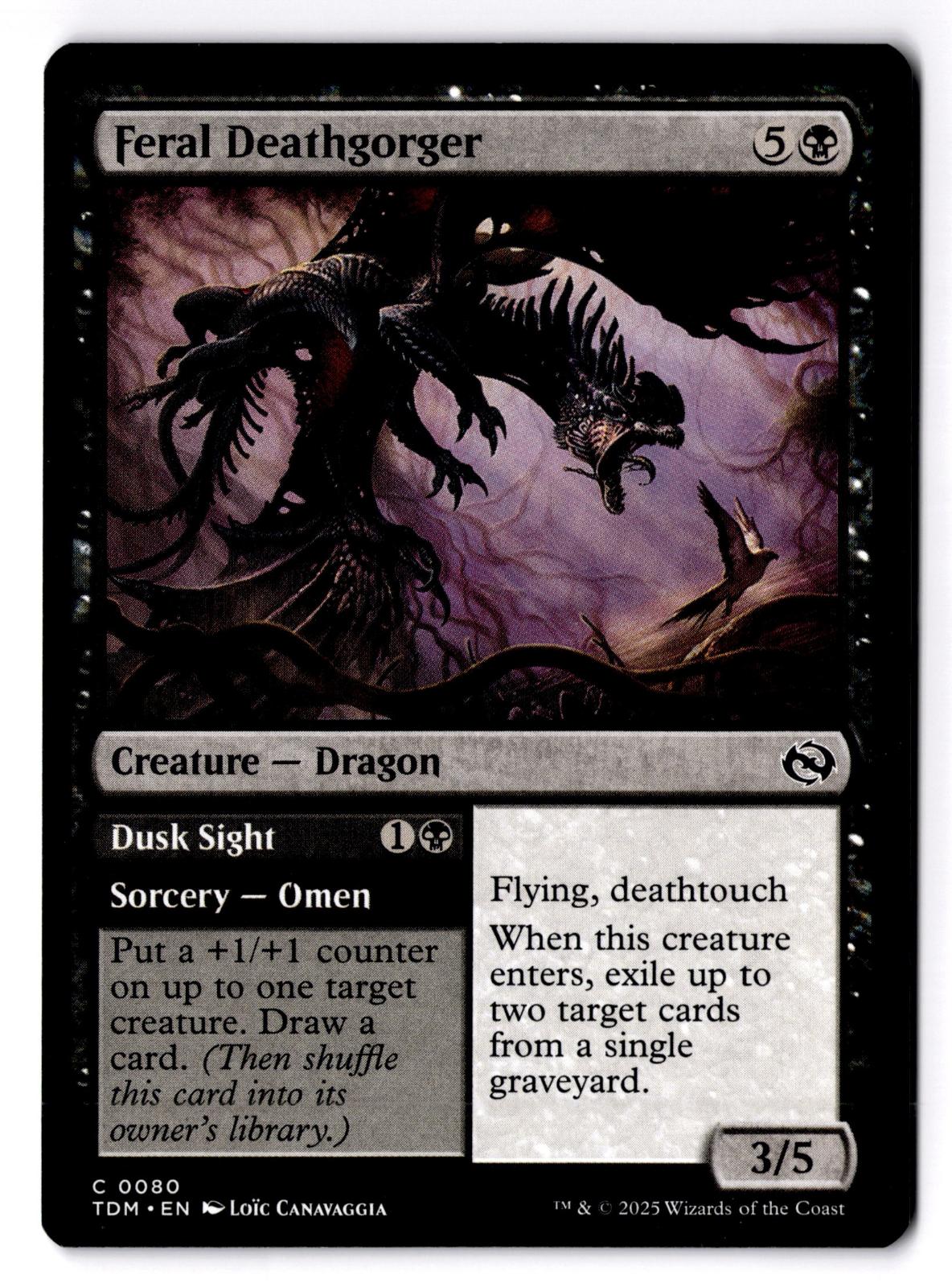 Feral Deathgorger 80 Common Tarkir: Dragonstorm Magic: The Gathering LP