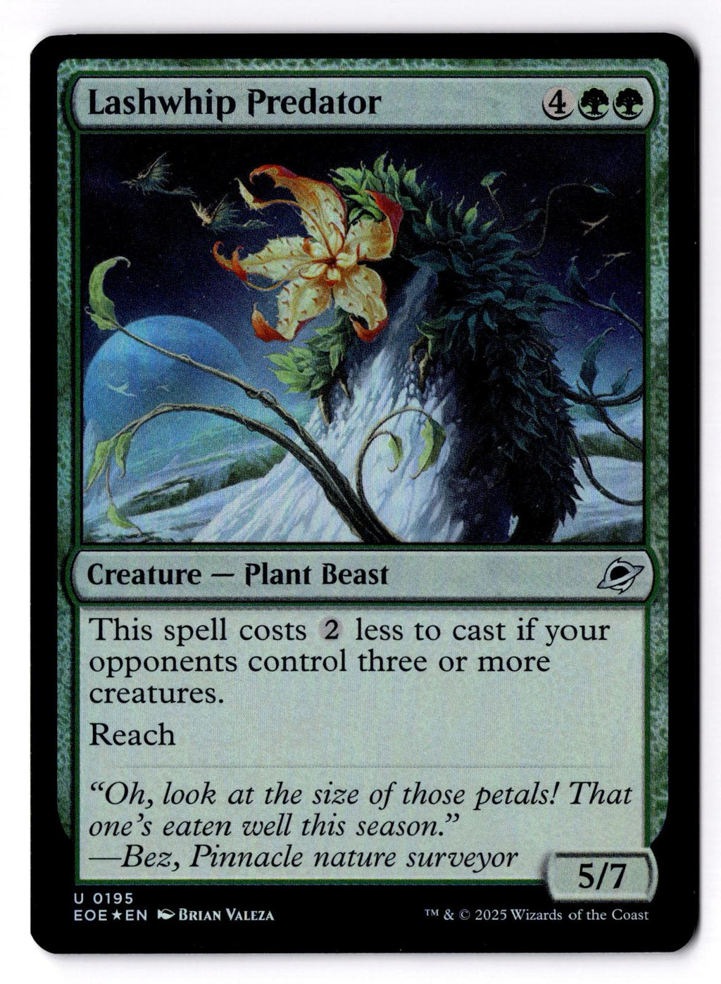Lashwhip Predator 195 Uncommon Edge of Eternities Magic: The Gathering Foil MP