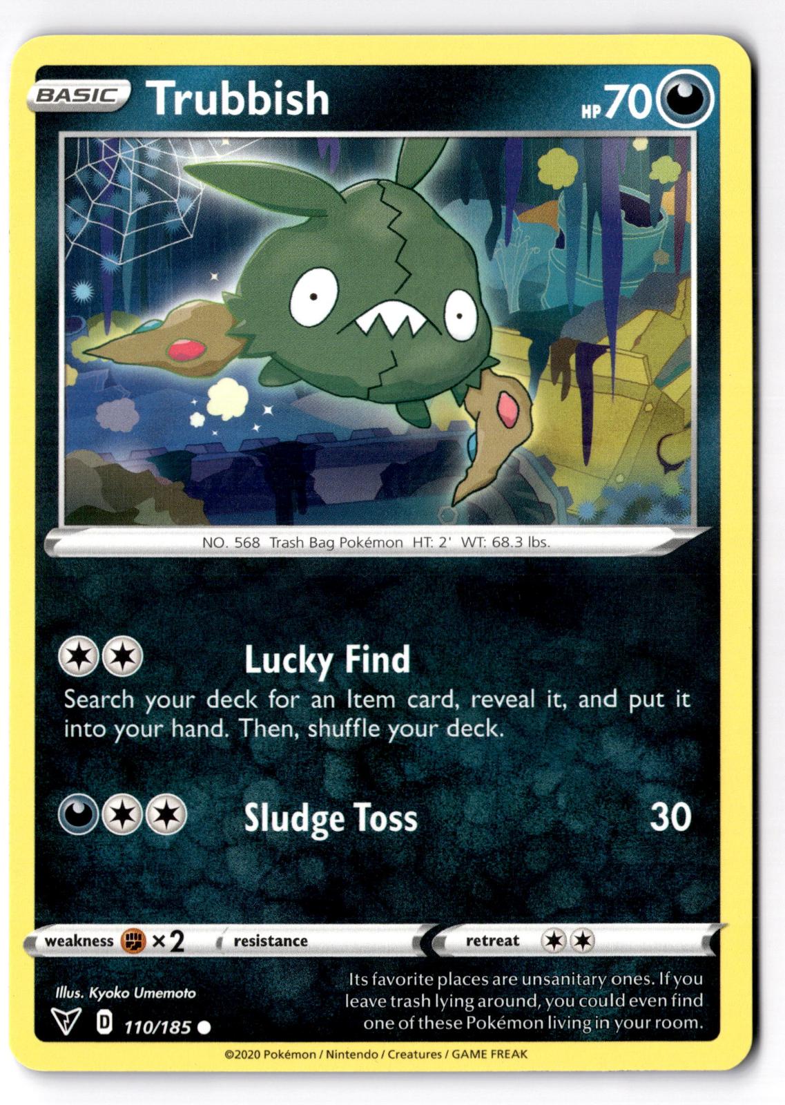 Trubbish 110/185 Common Vivid Voltage Pokemon Near Mint