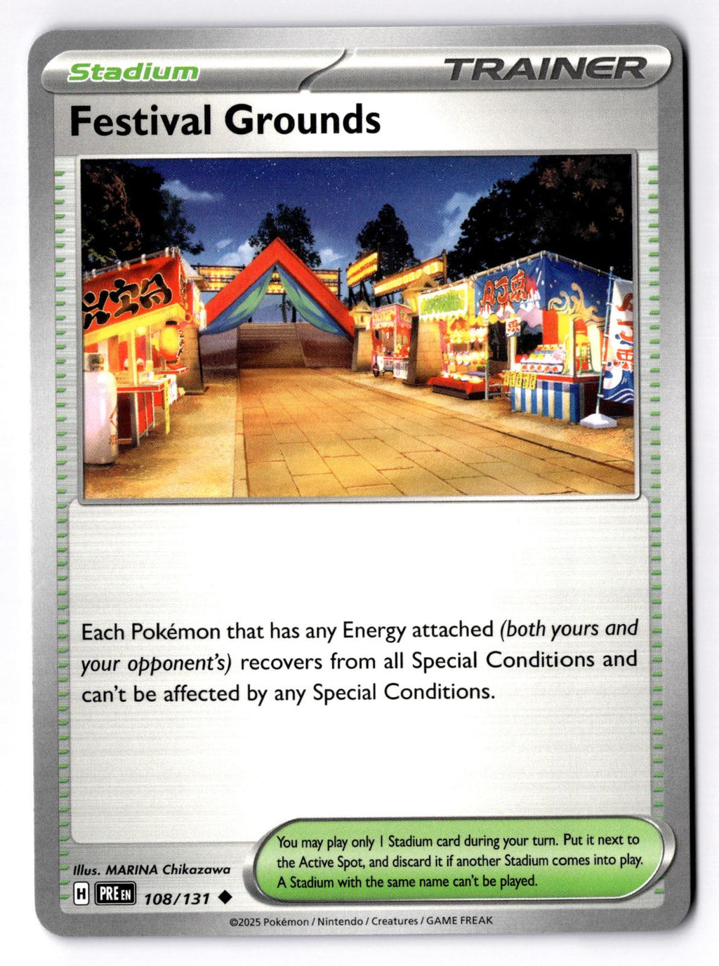 Festival Grounds 108/131 Uncommon Prismatic Evolutions Pokemon Near Mint