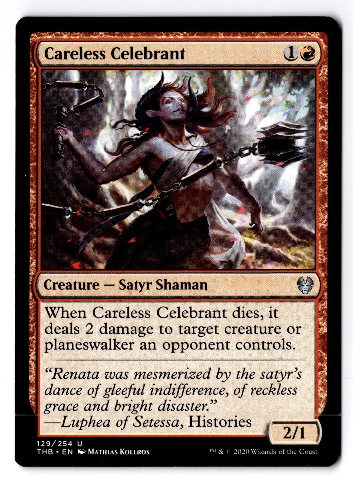 Careless Celebrant 129 Uncommon Theros Beyond Death Magic: The Gathering LP