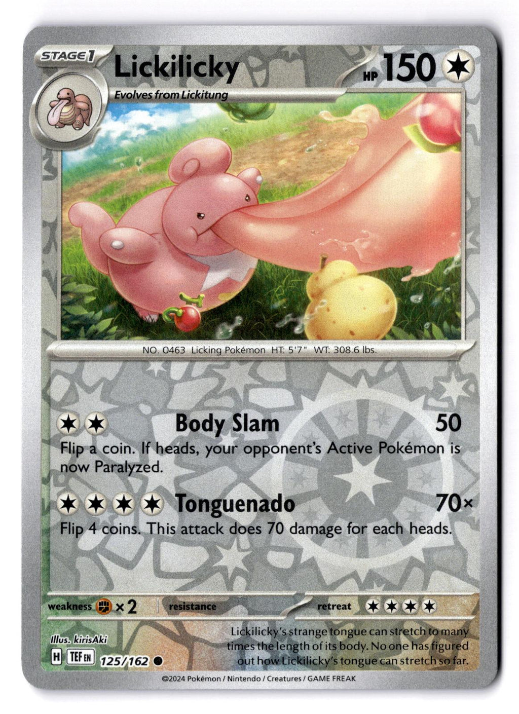 Lickilicky 125/162 Common Temporal Forces Pokemon Reverse Holo Near Mint