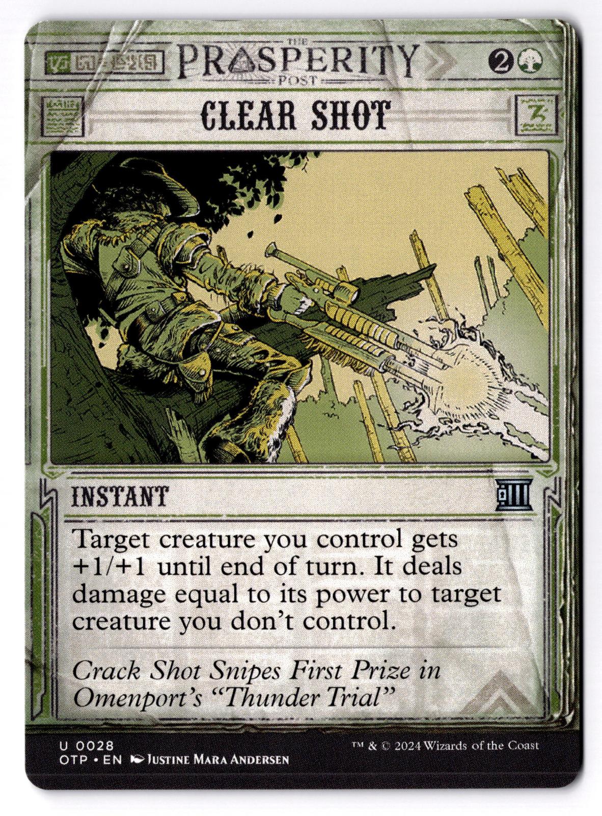 Clear Shot 28 Outlaws of Thunder Junction: Breaking News Magic: The Gathering LP
