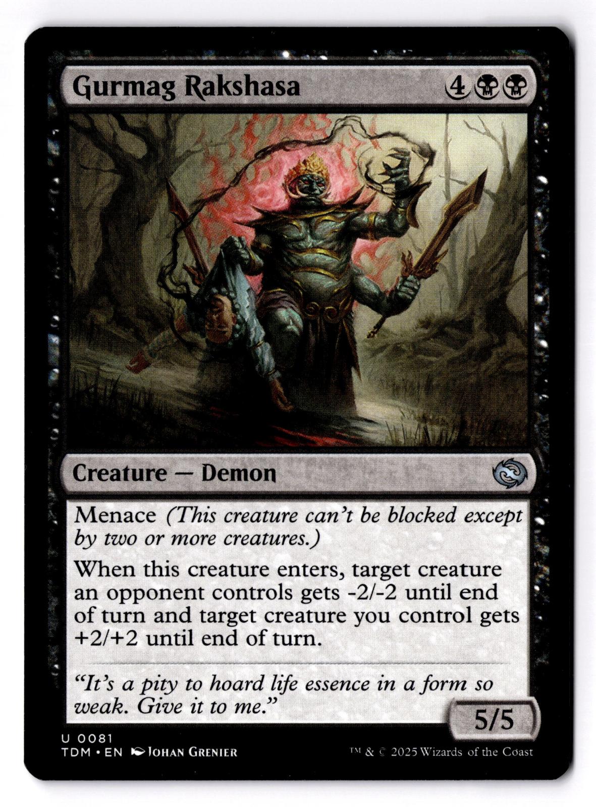 Gurmag Rakshasa 81 Uncommon Tarkir: Dragonstorm Magic: The Gathering LP