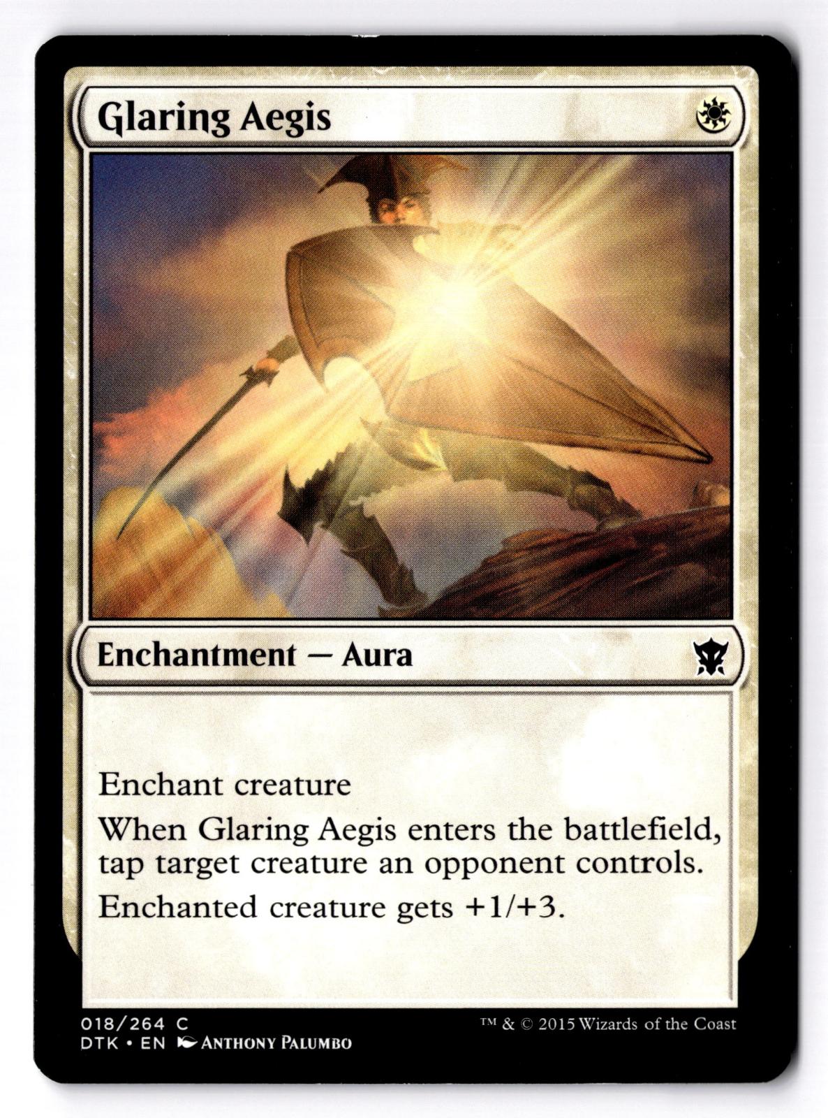 Glaring Aegis 18 Common Dragons of Tarkir Magic: The Gathering Lightly Played