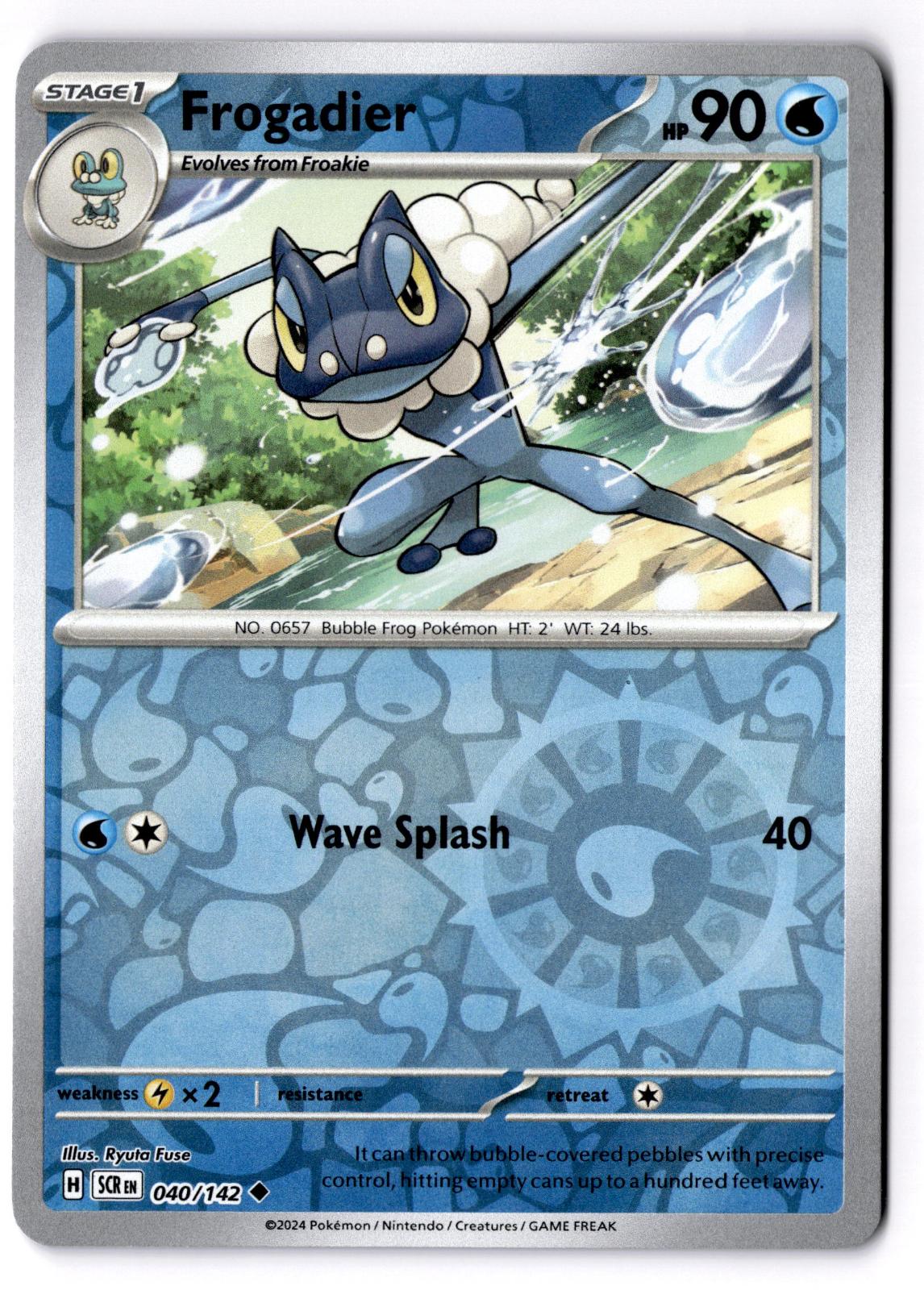 Frogadier 040/142 Uncommon Stellar Crown Pokemon Reverse Holo Near Mint