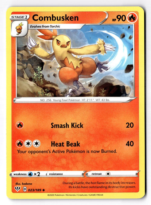 Combusken 023/189 Uncommon Darkness Ablaze Pokemon Near Mint