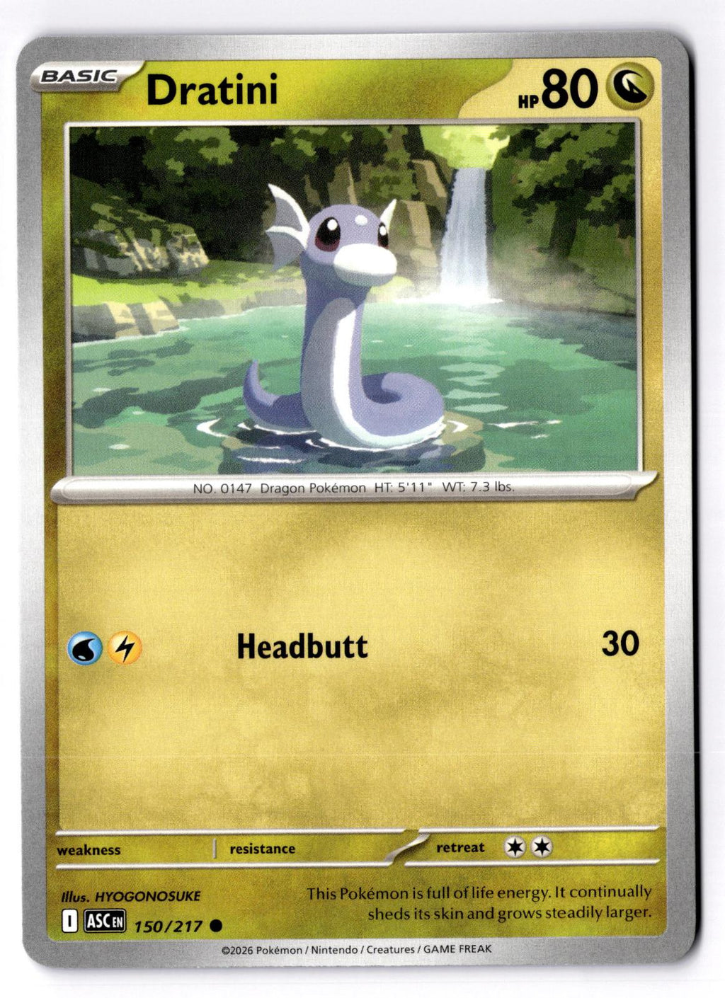 Dratini 150/217 Common Ascended Heroes Pokemon Near Mint