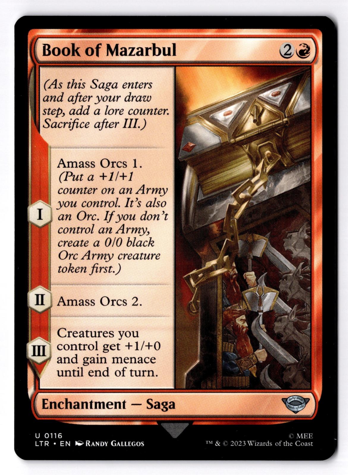Book of Mazarbul 116 The Lord of the Rings Magic: The Gathering LP