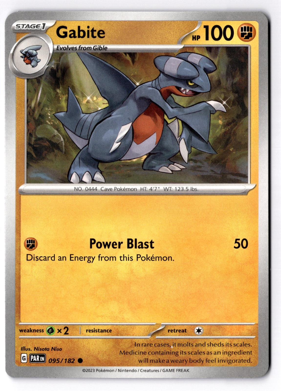Gabite 095/182 Common Paradox Rift Pokemon Near Mint
