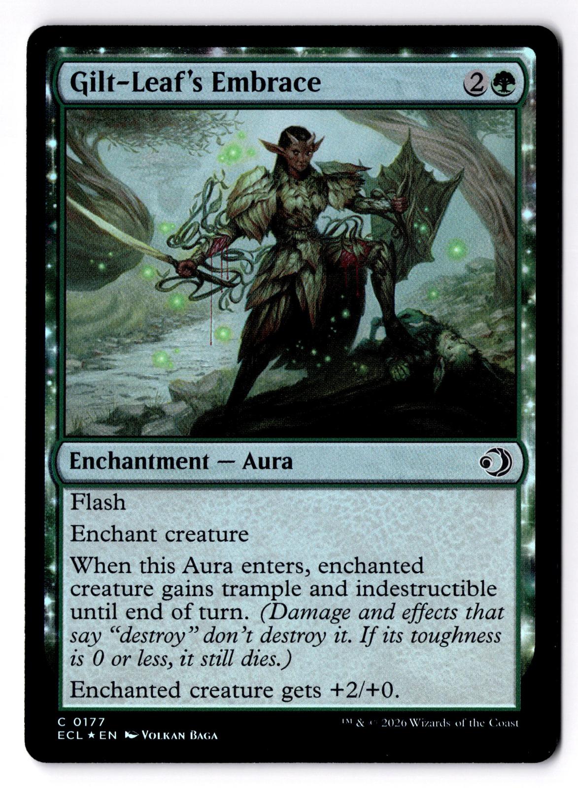 Gilt-Leaf's Embrace 177 Common Lorwyn Eclipsed Magic: The Gathering Foil LP
