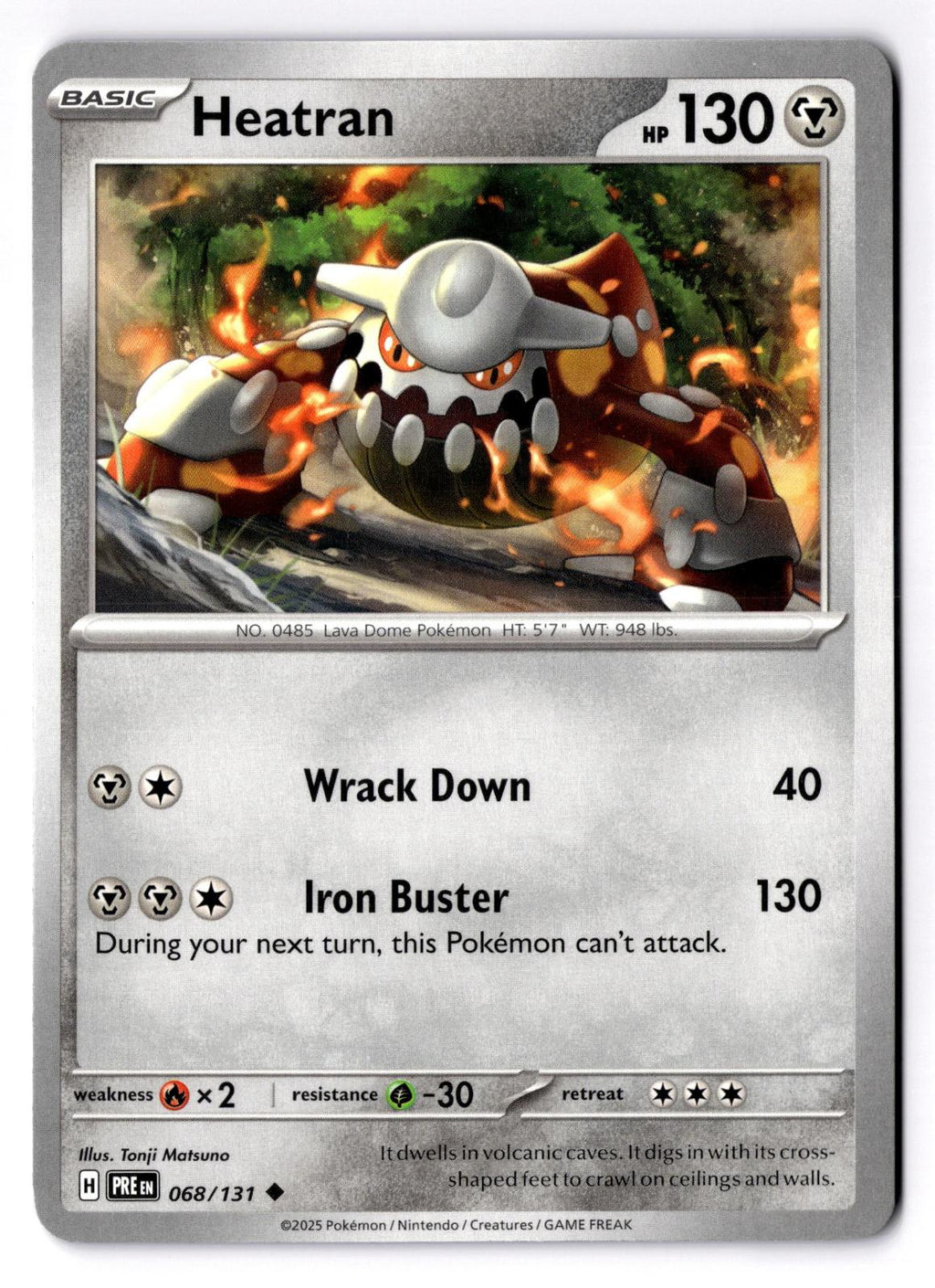 Heatran 068/131 Uncommon Prismatic Evolutions Pokemon Near Mint