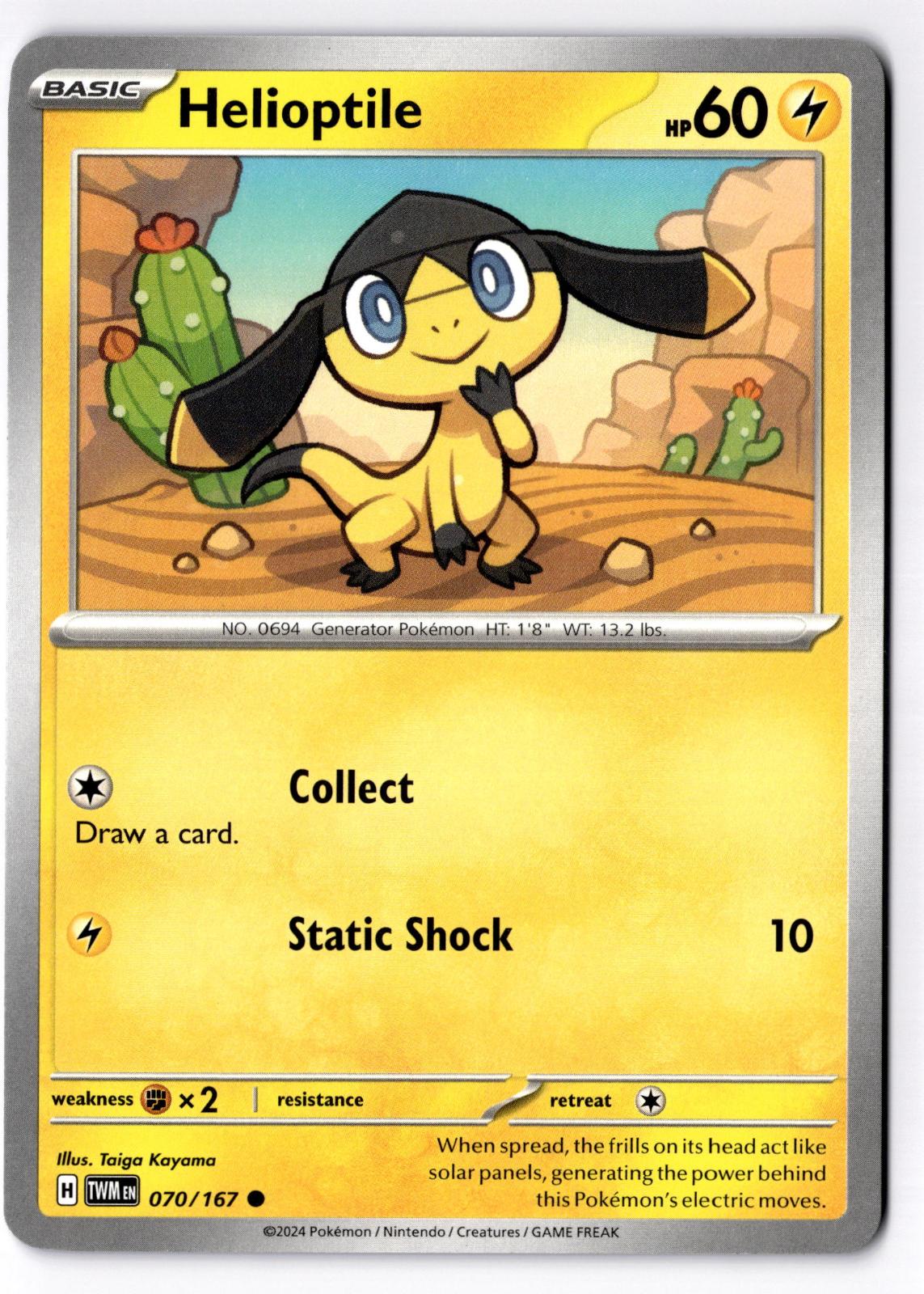 Helioptile 070/167 Common Twilight Masquerade Pokemon Near Mint