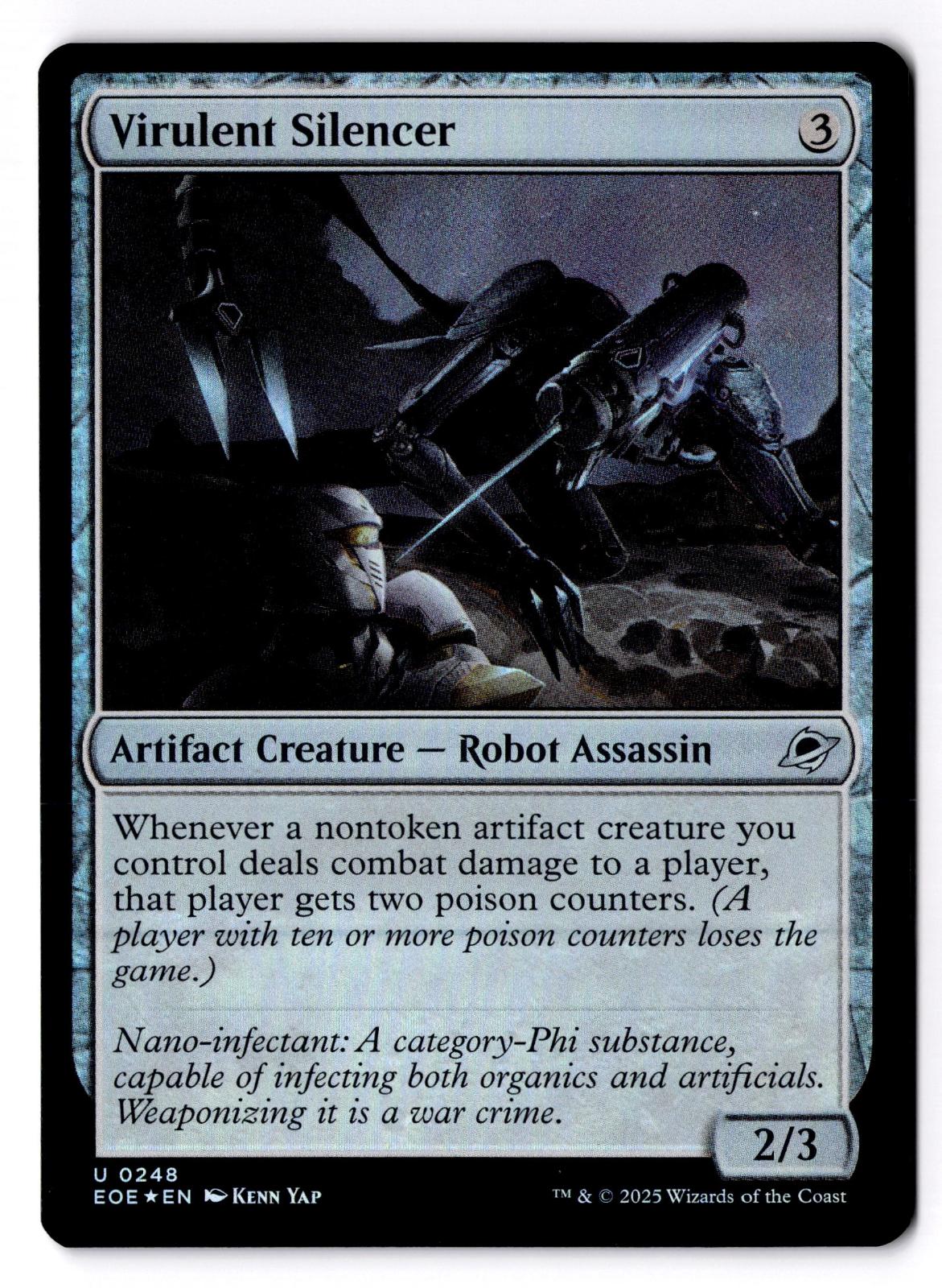 Virulent Silencer 248 Uncommon Edge of Eternities Magic: The Gathering Foil LP