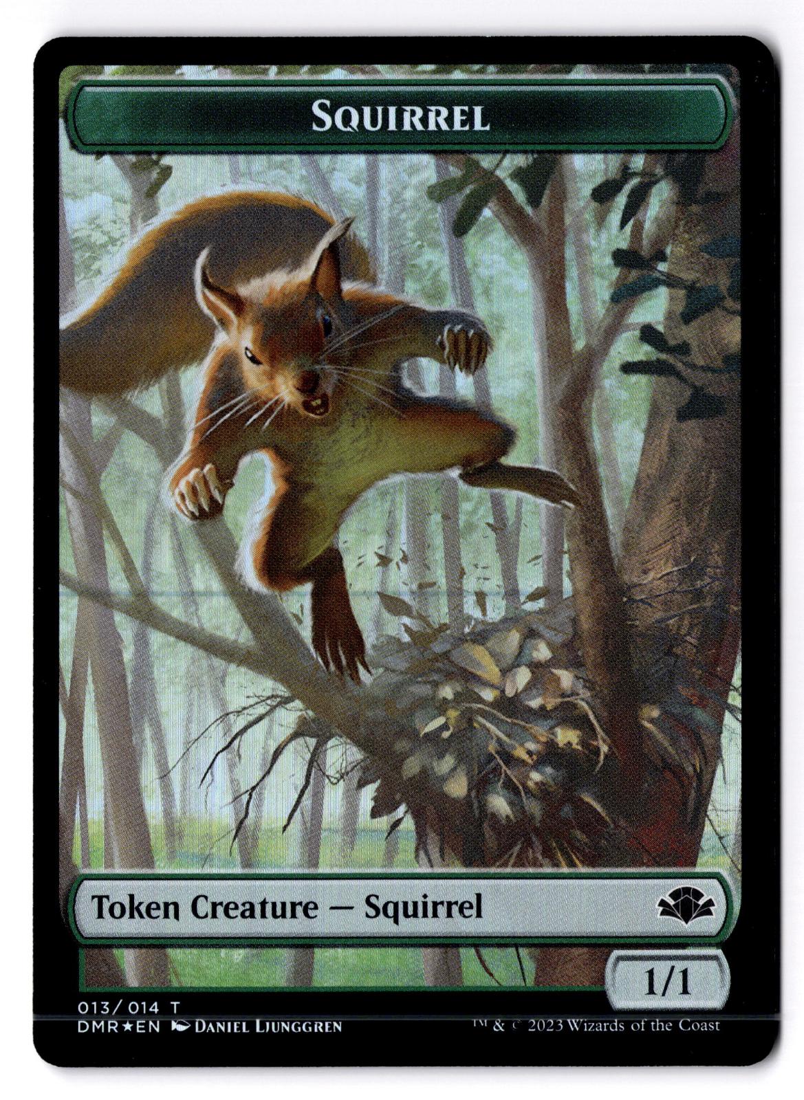 Elephant // Squirrel Double-Sided Token 9 // 13 Magic: The Gathering Foil LP