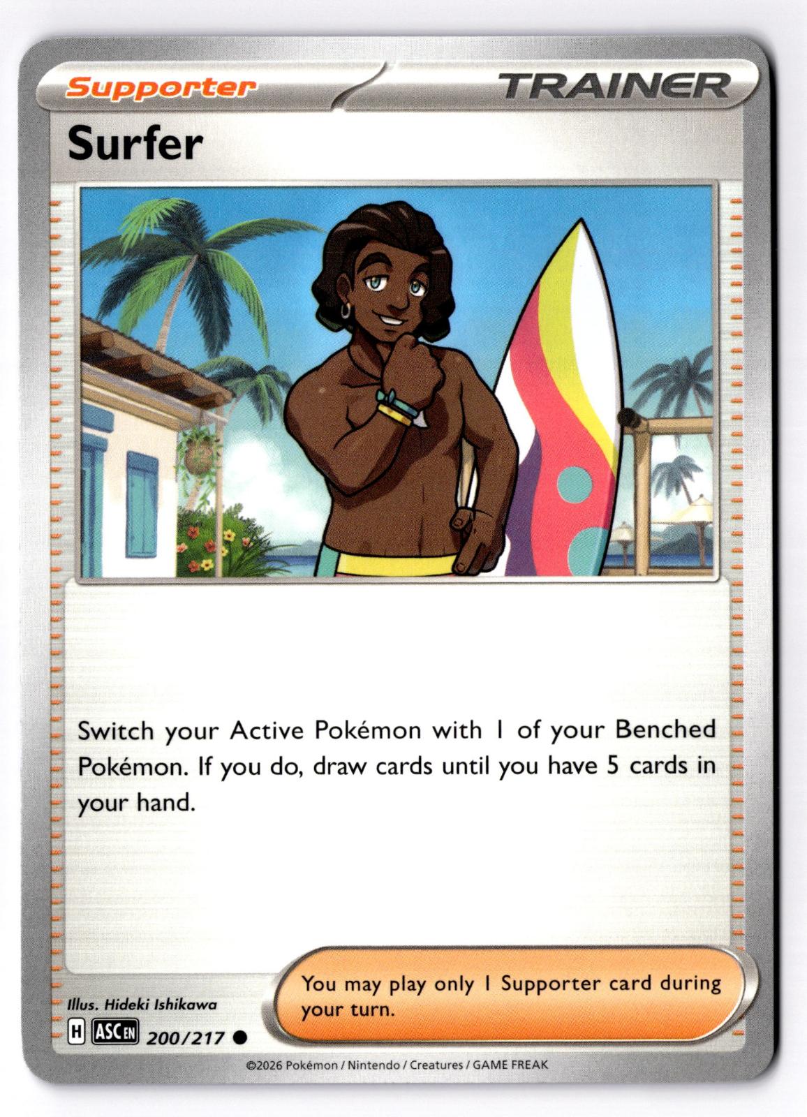 Surfer 200/217 Common Ascended Heroes Pokemon Near Mint