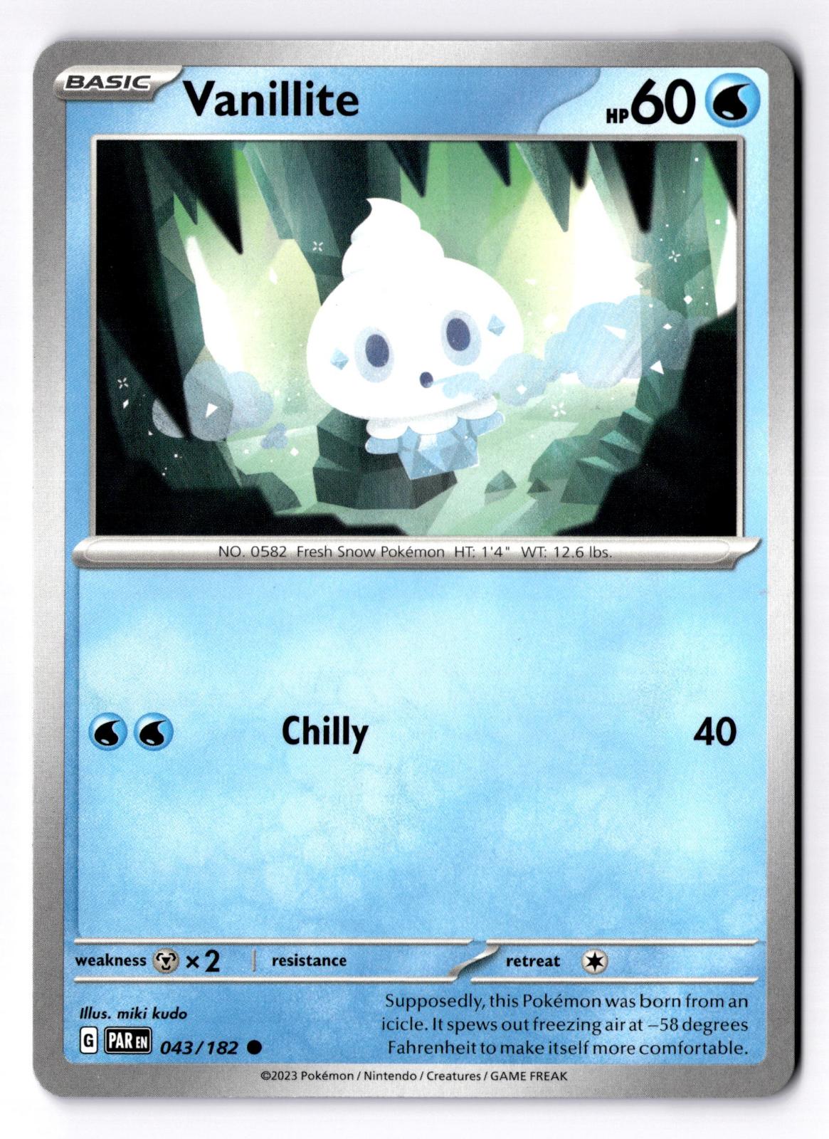 Vanillite 043/182 Common Paradox Rift Pokemon Near Mint