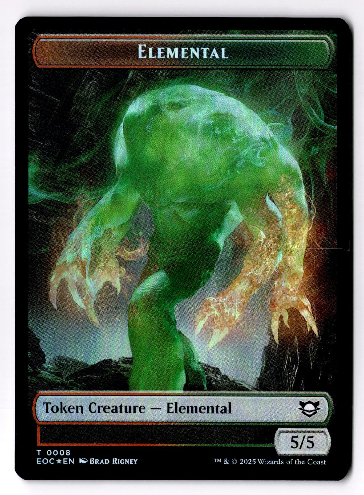 Elemental // Gnome Double-Sided Token 8 // 11 Magic: The Gathering Foil LP