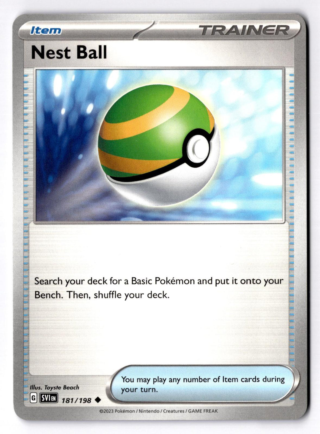 Nest Ball 181/198 Uncommon Scarlet & Violet Pokemon Near Mint