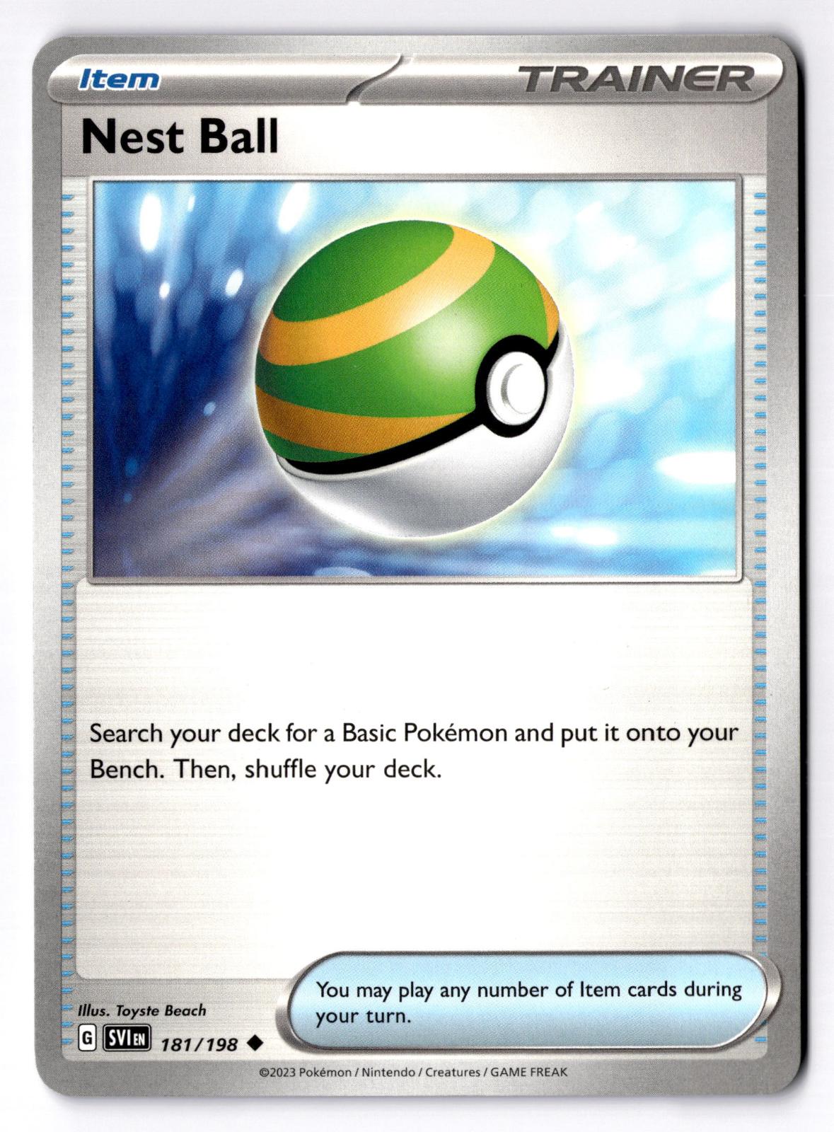 Nest Ball 181/198 Uncommon Scarlet & Violet Pokemon Near Mint