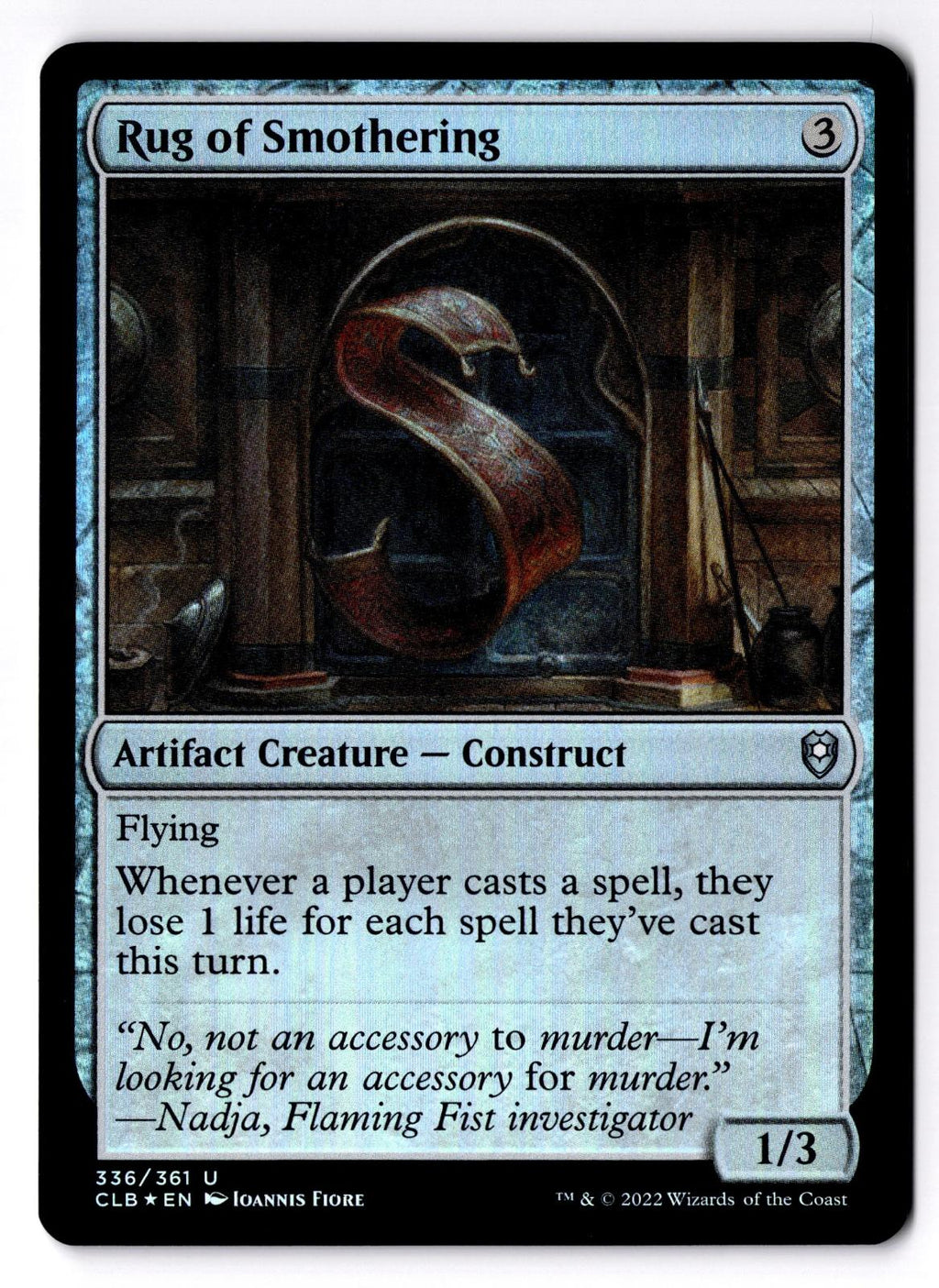 Rug of Smothering 336 Magic: The Gathering Foil LP