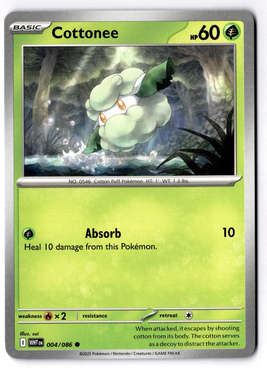 Cottonee 004/086 Common White Flare Pokemon Near Mint