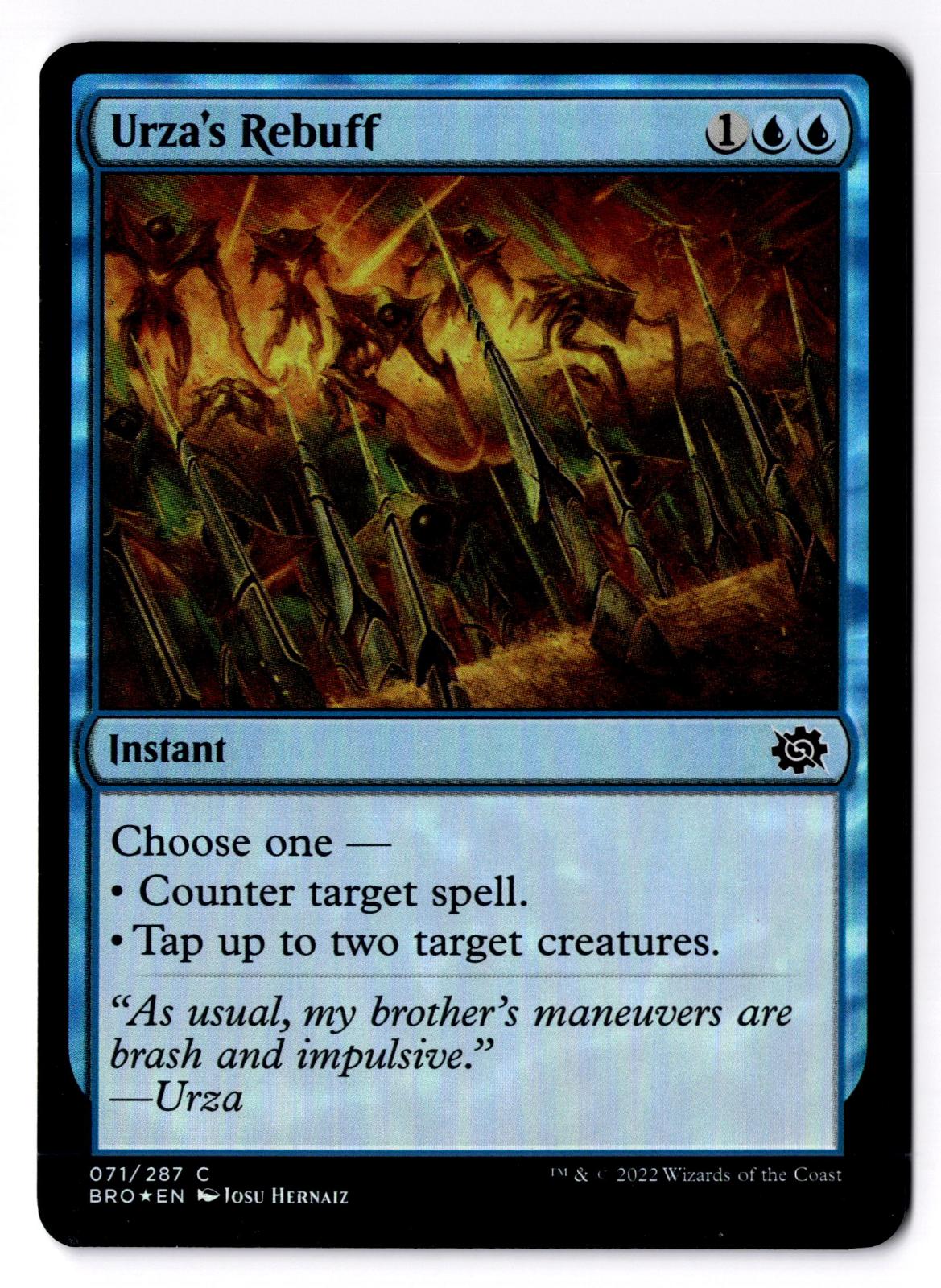 Urza's Rebuff 71 Common The Brothers' War Magic: The Gathering Foil LP