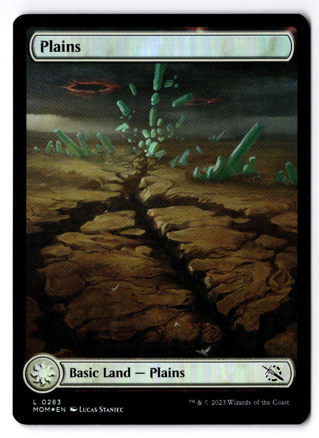 Plains (0283) 283 Land March of the Machine Magic: The Gathering Foil LP