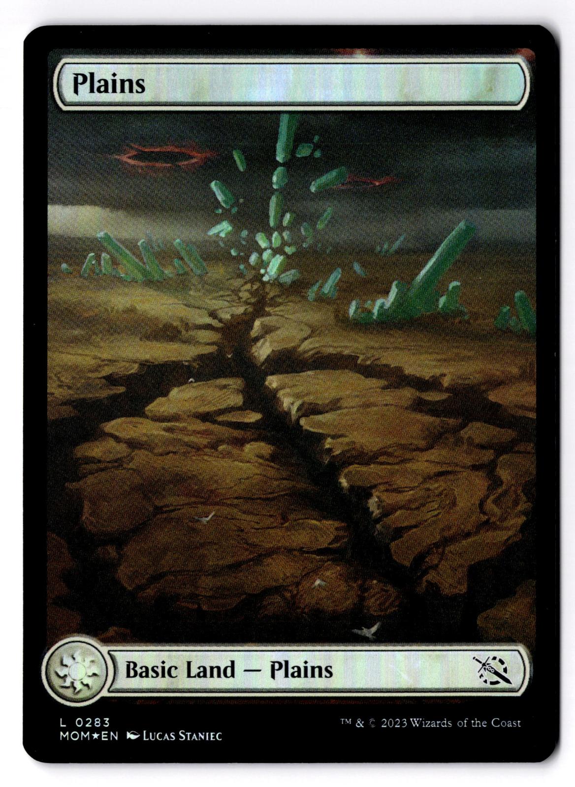 Plains (0283) 283 Land March of the Machine Magic: The Gathering Foil LP