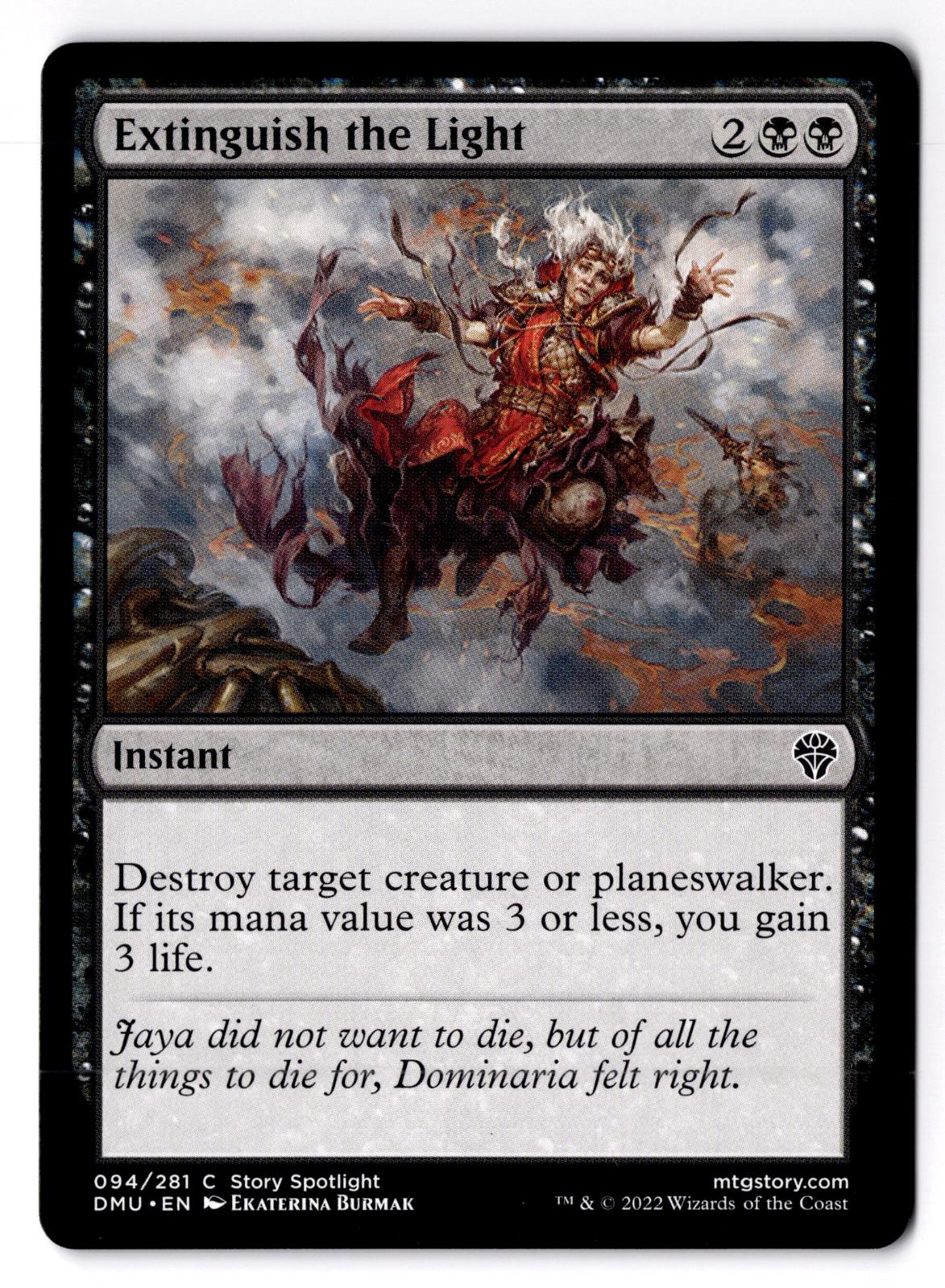 Extinguish the Light 94 Common Dominaria United Magic: The Gathering LP