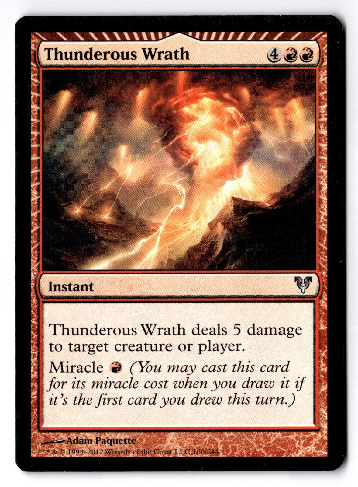 Thunderous Wrath 160 Uncommon Avacyn Restored Magic: The Gathering MP
