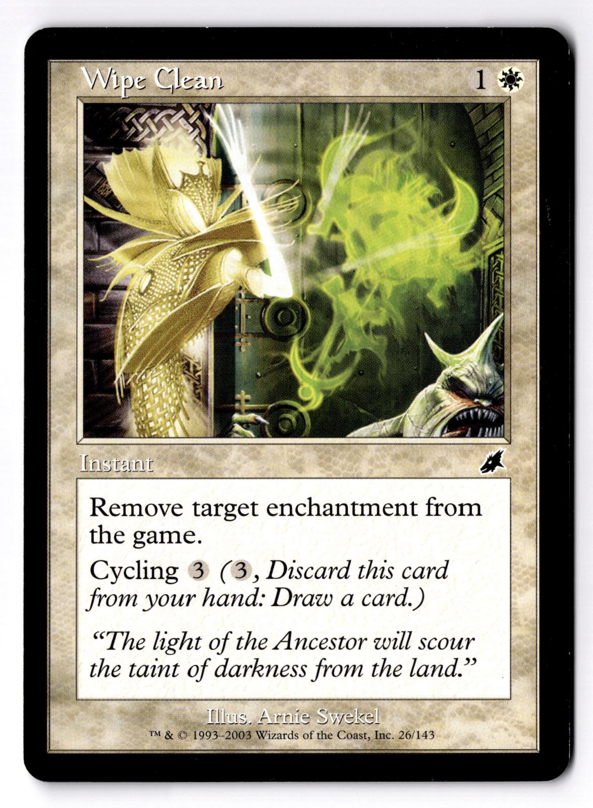 Wipe Clean 26 Common Scourge Magic: The Gathering Moderately Played
