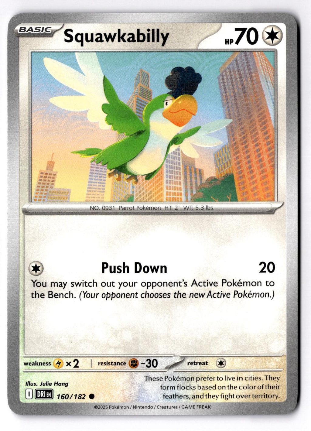 Squawkabilly 160/182 Common Destined Rivals Pokemon Near Mint